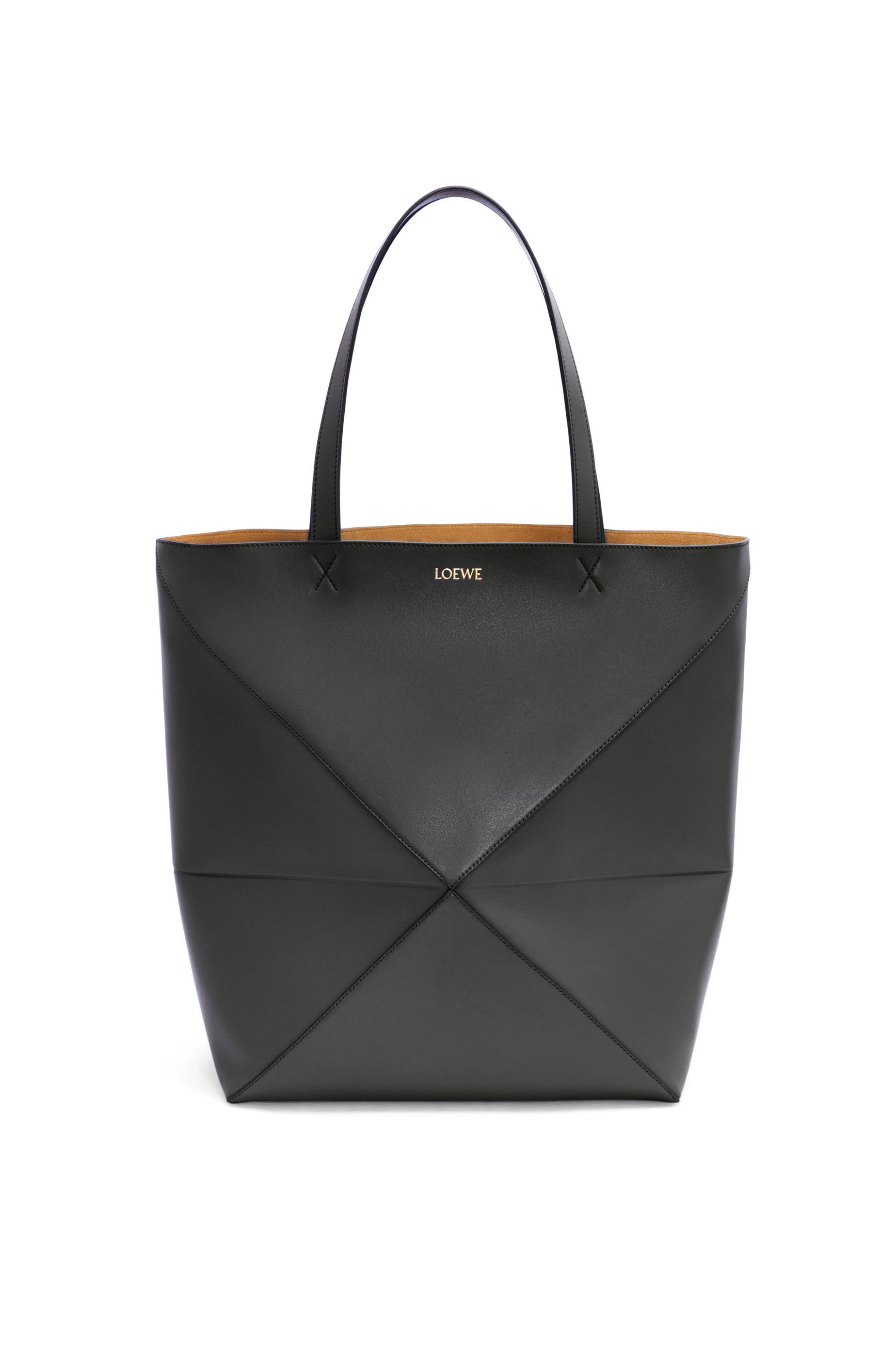XL Puzzle Fold tote in shiny calfskin by LOEWE