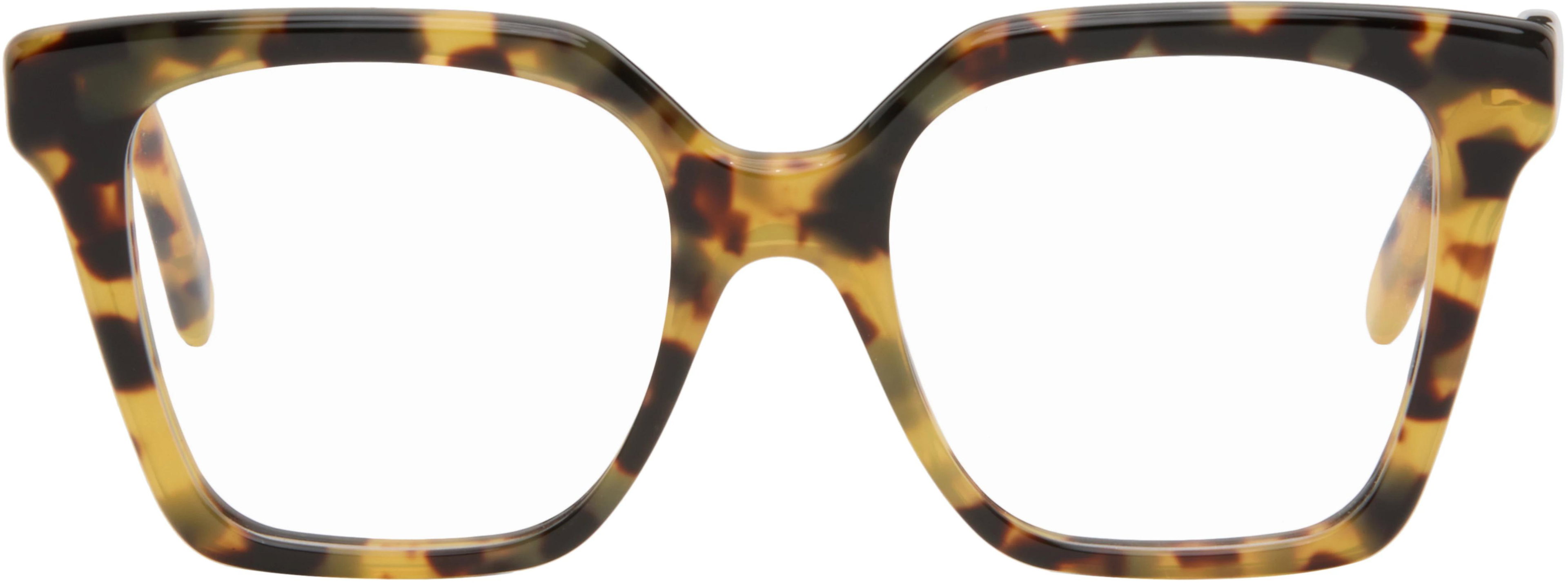 Yellow & Black Slim Glasses by LOEWE