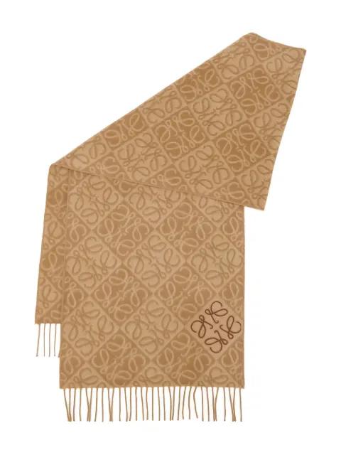 anagram fringed scarf by LOEWE