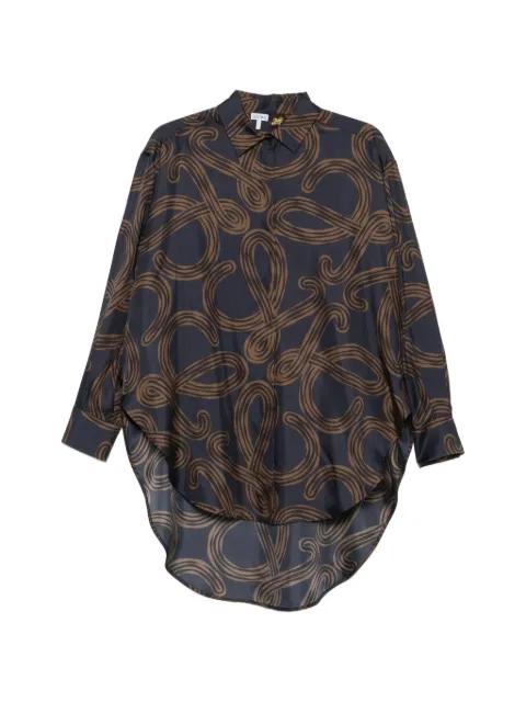 anagram-print high-low shirt by LOEWE