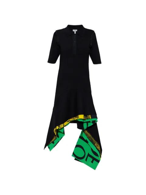asymmetric graphic-print dress by LOEWE