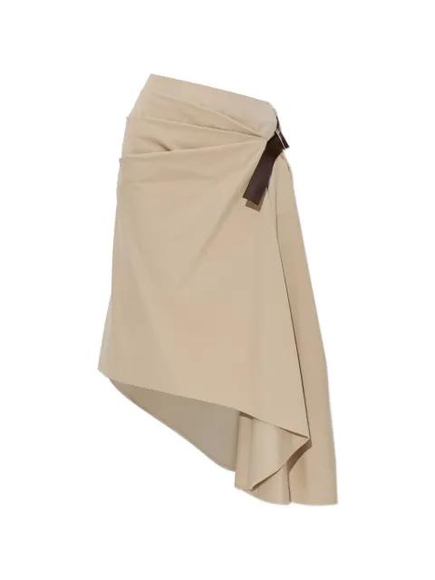 belted asymmetric midi skirt by LOEWE