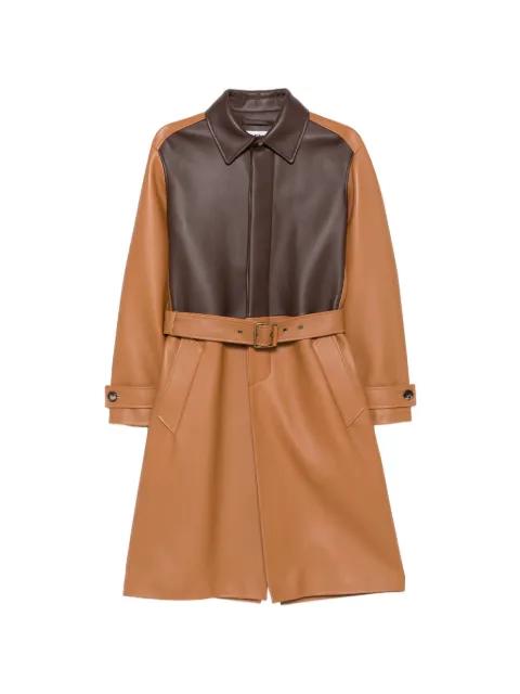 belted colour-block coat by LOEWE
