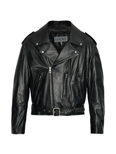 belted leather jacket by LOEWE