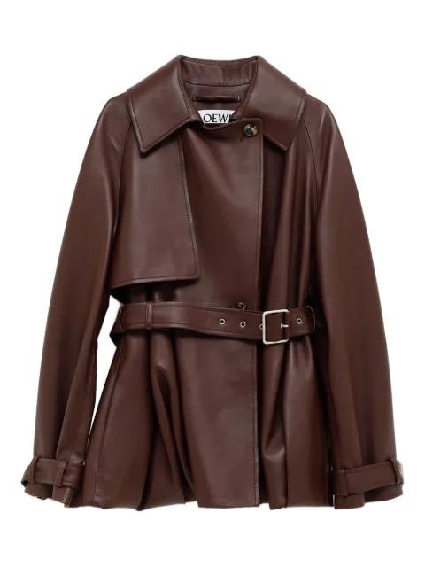 belted leather jacket by LOEWE