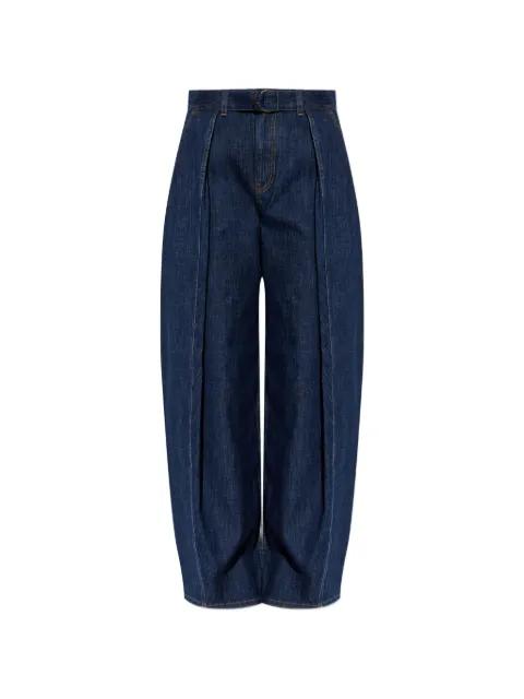 belted pleated jeans by LOEWE