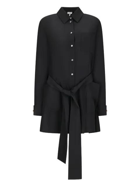 belted silk blouse by LOEWE