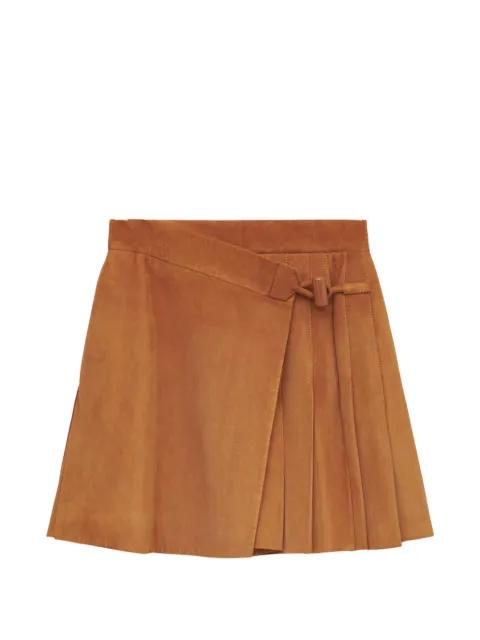 buckle pleated short skirt by LOEWE