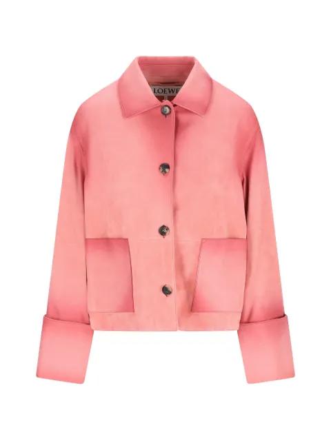 button-fastening suede jacket by LOEWE