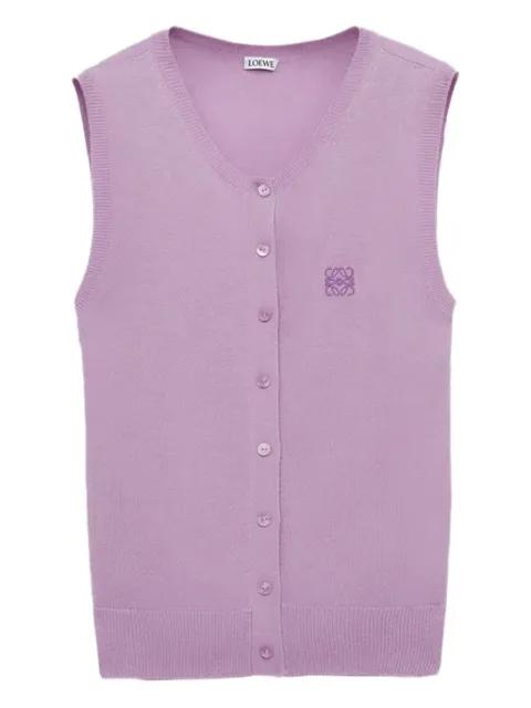 buttoned logo-embroidered vest by LOEWE