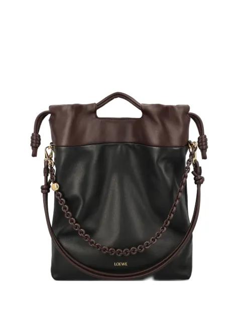 chain-detail leather shoulder bag by LOEWE