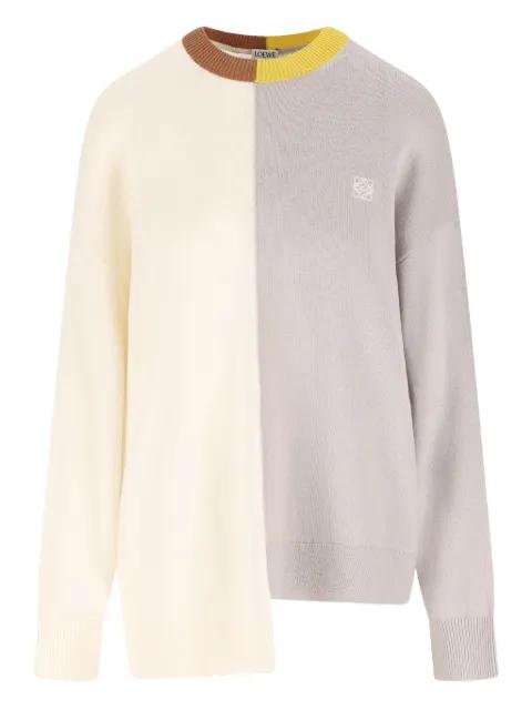 colour-block asymmetric sweater by LOEWE