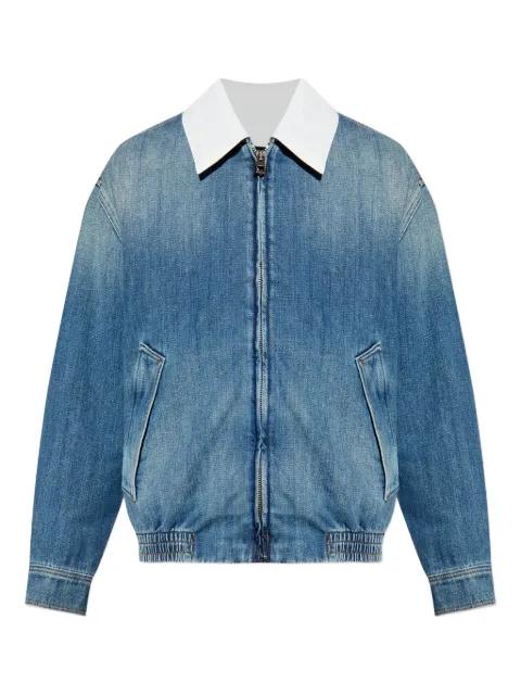 contrast-collar denim jacket by LOEWE