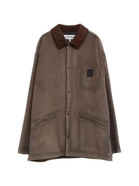 corduroy-collar logo-patch  jacket by LOEWE