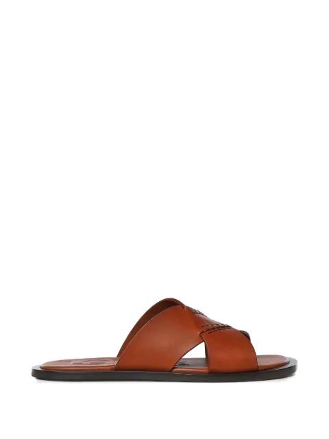crossover-strap whipstitched sandals by LOEWE