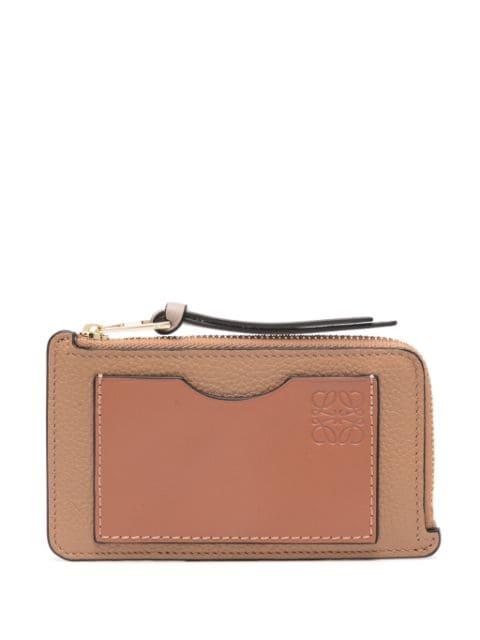 debossed-Anagram leather wallet by LOEWE
