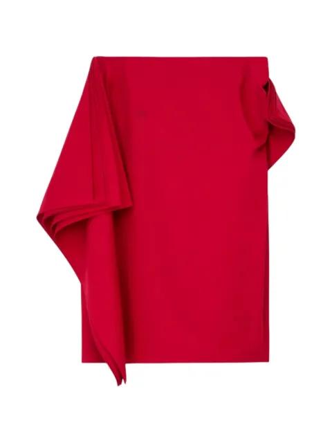 draped-detail midi skirt by LOEWE