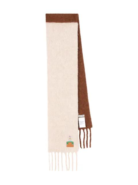 embroidered two-tone scarf by LOEWE