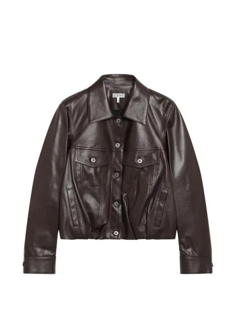 flap-pocket leather jacket by LOEWE