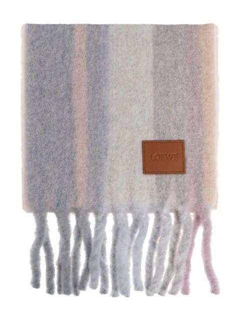 fringed stripes scarf by LOEWE