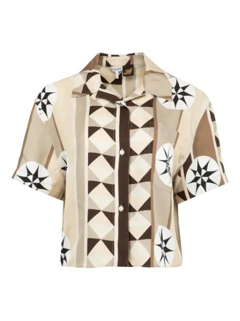 geometric-print short-sleeve shirt by LOEWE