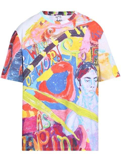graphic-print cotton t-shirt by LOEWE