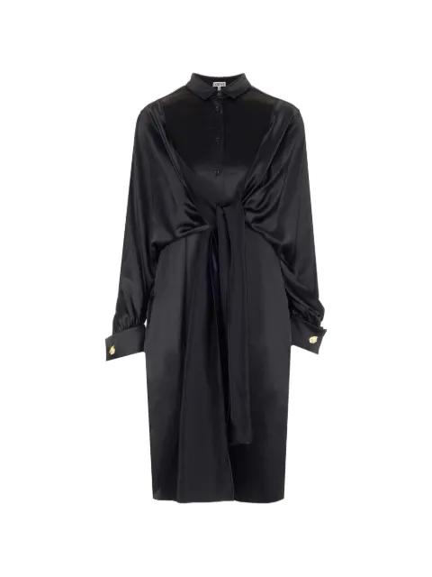 knot-tie midi dress by LOEWE