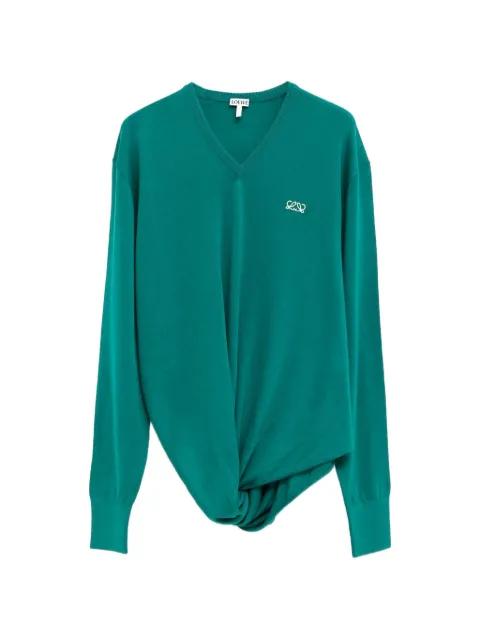 knotted V-neck sweater by LOEWE