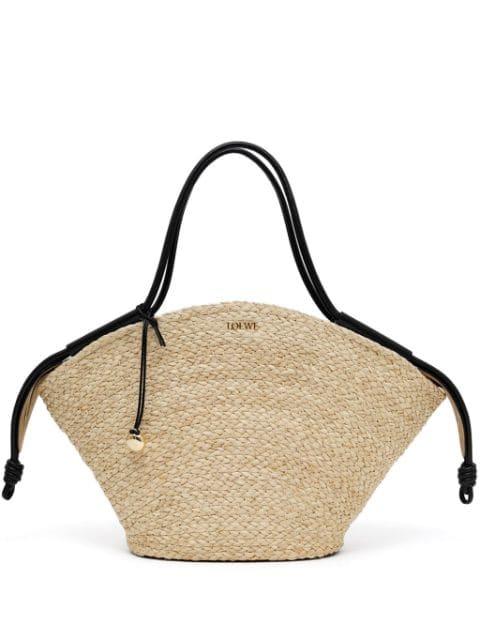 large Paseo raffia tote bag by LOEWE