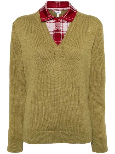layered knitted jumper by LOEWE