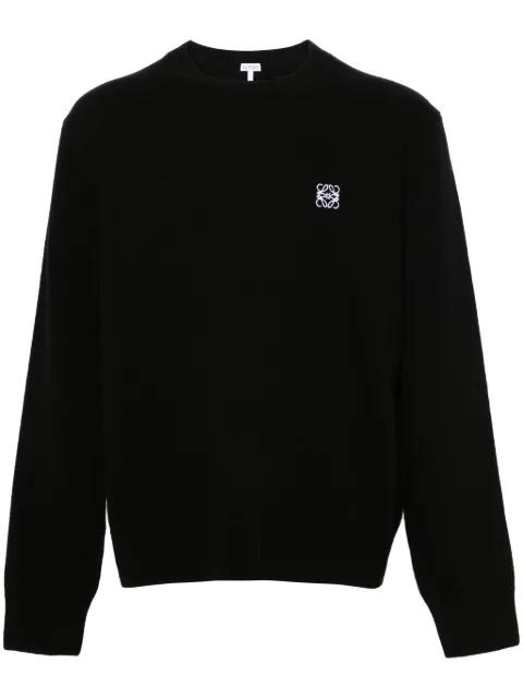 logo-embroidered wool jumper by LOEWE