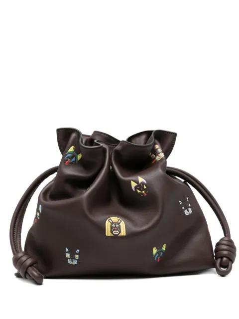medium Flamenco leather clutch bag by LOEWE