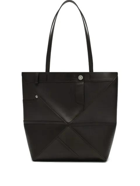 medium Puzzle Fold Pantalon leather tote bag by LOEWE