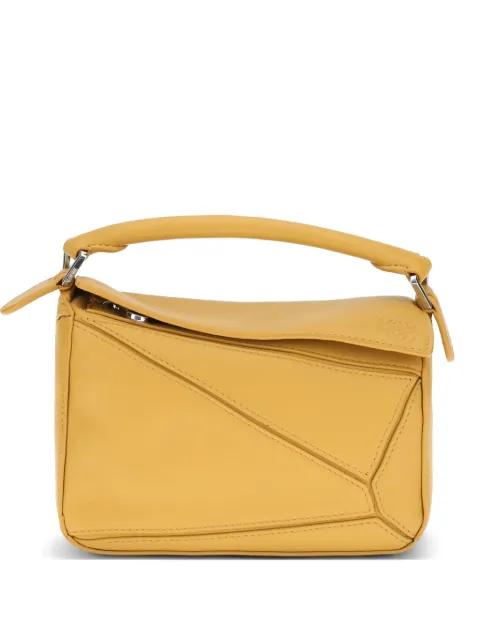 mini Featherlight Puzzle leather tote bag by LOEWE
