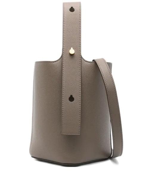 mini Pebble top-handle leather bucket bag by LOEWE
