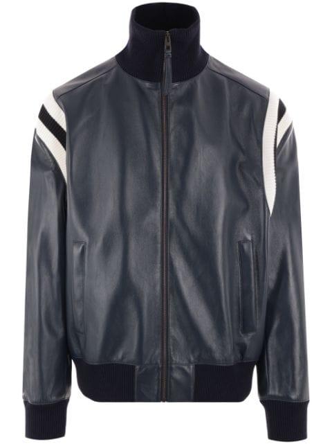 panelled leather jacket by LOEWE