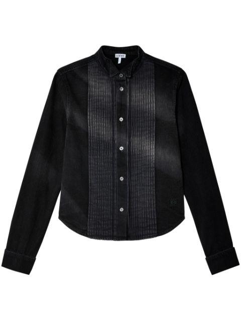 pleated denim shirt by LOEWE