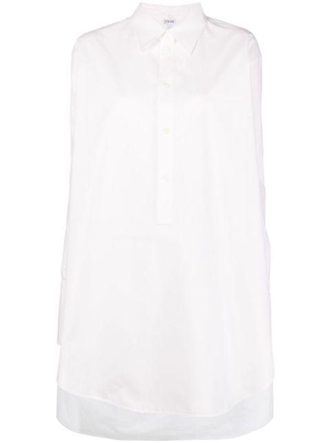 poplin long-sleeved shirt dress by LOEWE