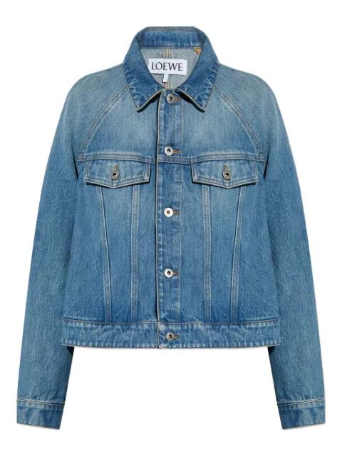 raglan-sleeve denim jacket by LOEWE