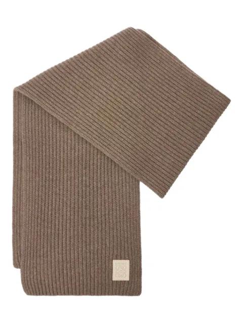 ribbed logo-plaque scarf by LOEWE