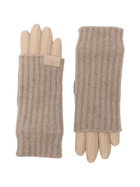ribbed panel gloves by LOEWE