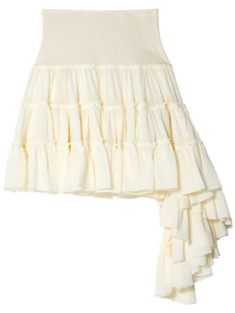 ruffled asymmetric miniskirt by LOEWE