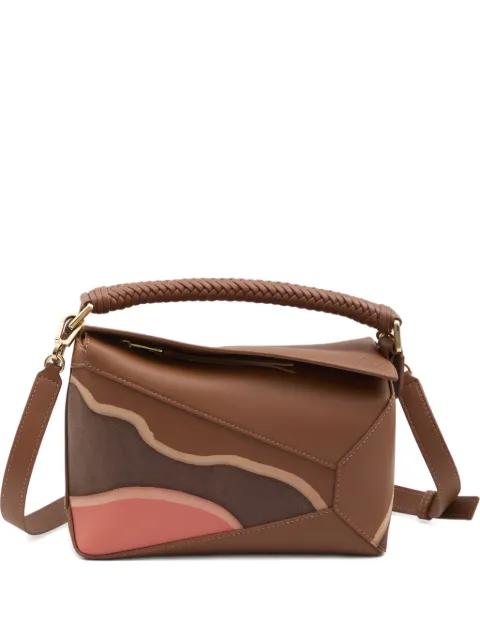 small Puzzle Edge calfskin tote bag by LOEWE