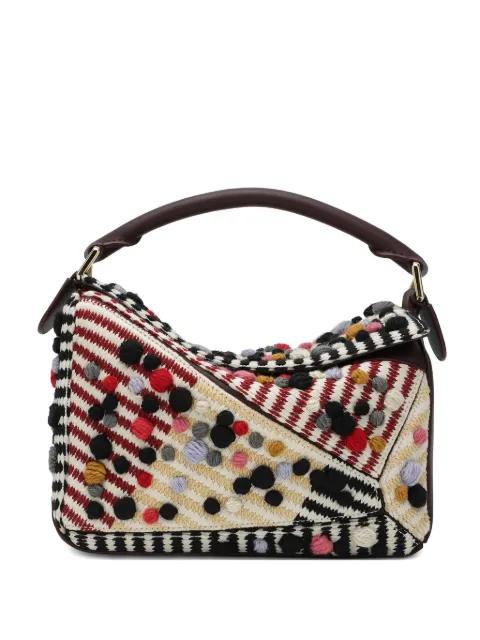 small Puzzle striped tote bag by LOEWE
