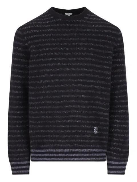 striped logo-embroidered sweater by LOEWE