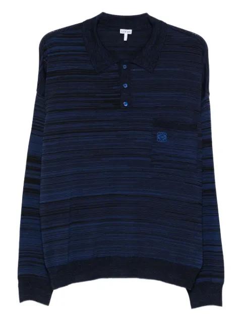 striped logo polo sweater by LOEWE