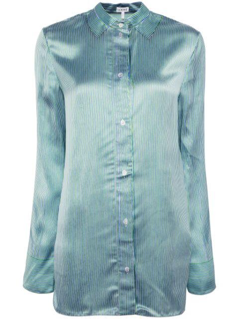 striped satin shirt by LOEWE