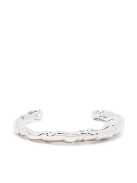 twisted-effect open bangle by LOEWE