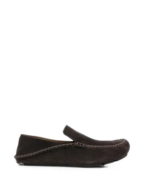 whipstitch-trim suede loafers by LOEWE