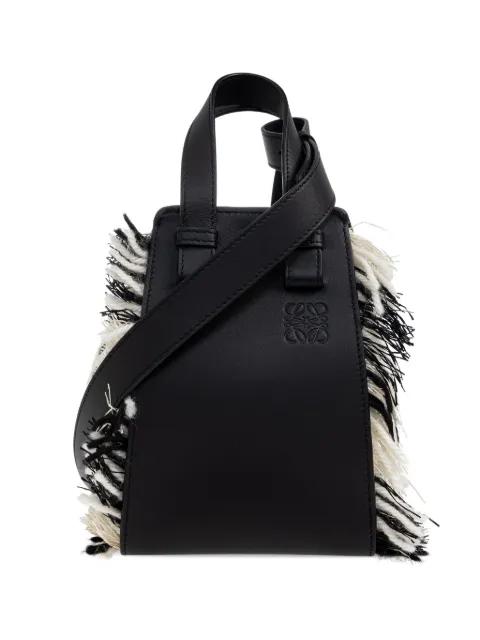 x Albers Compact Hammock fringed leather tote bag by LOEWE